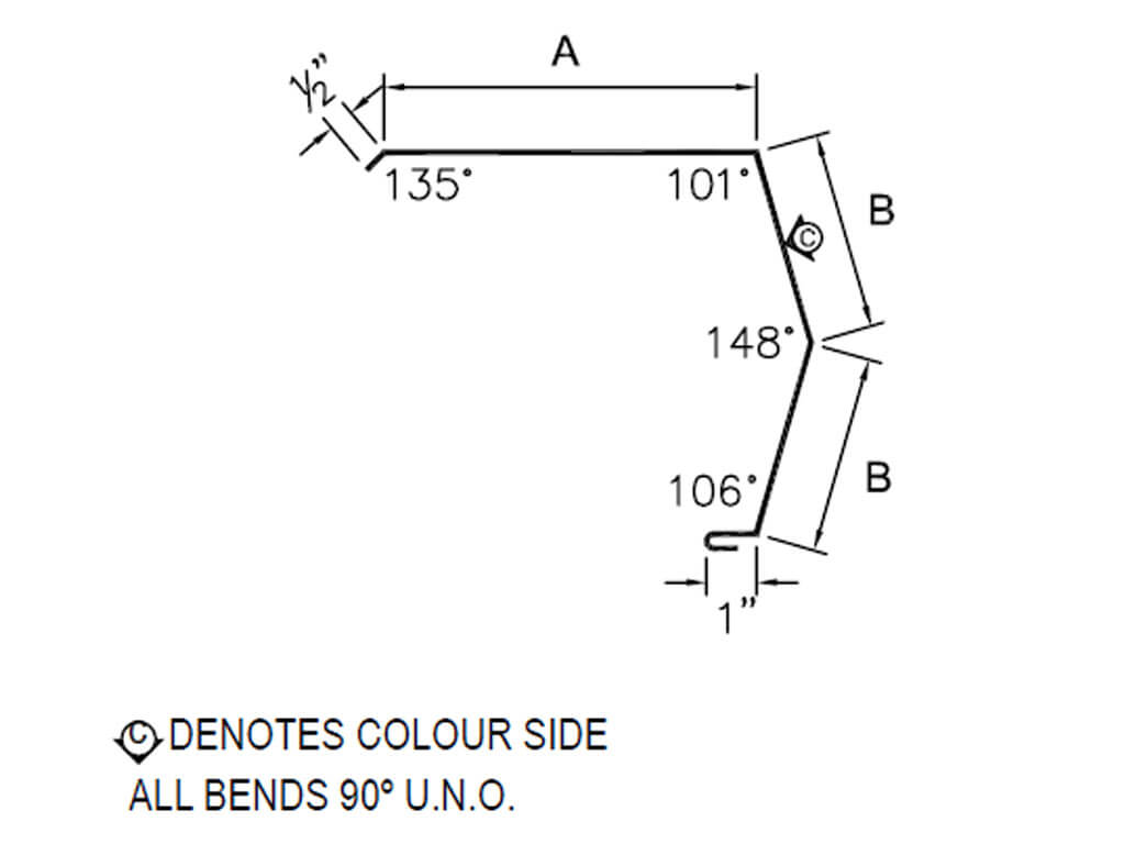 Westman Steel Products: #55_357 Gable Trim
