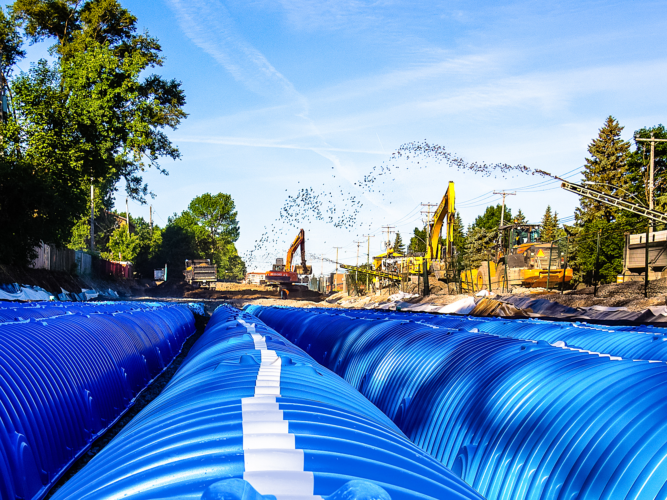 Image of Système de détention des eaux pluviales sur le boulevard Hymus