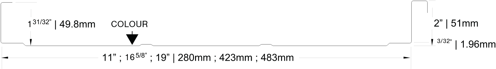 Dimensions of 2” MECHANICAL LOCK