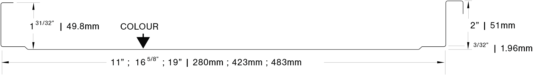 Dimensions of 2” MECHANICAL LOCK